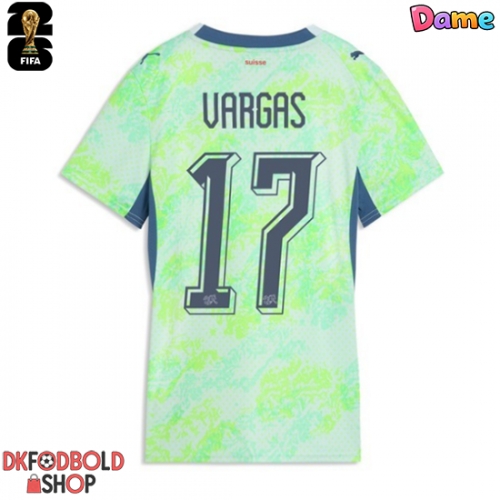 Schweiz Ruben Vargas #17 Udebanetrøje Dame VM 2026 Kort ærmer